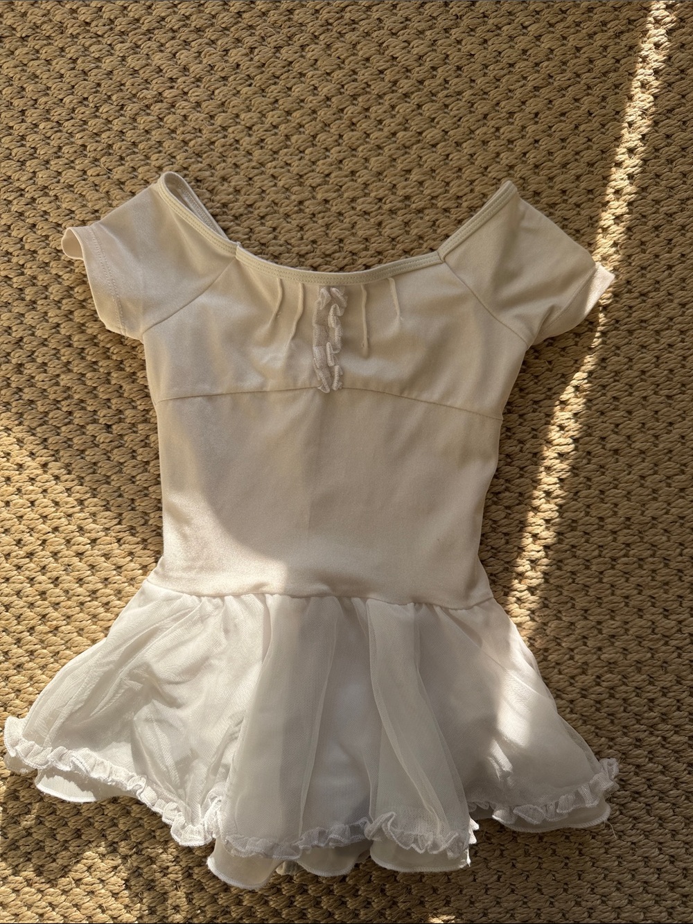 Mirella White Ballet Dance Leotard with Skirt 4-5 years